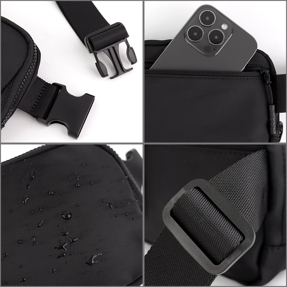 Dazzling Nylon Belt Bag