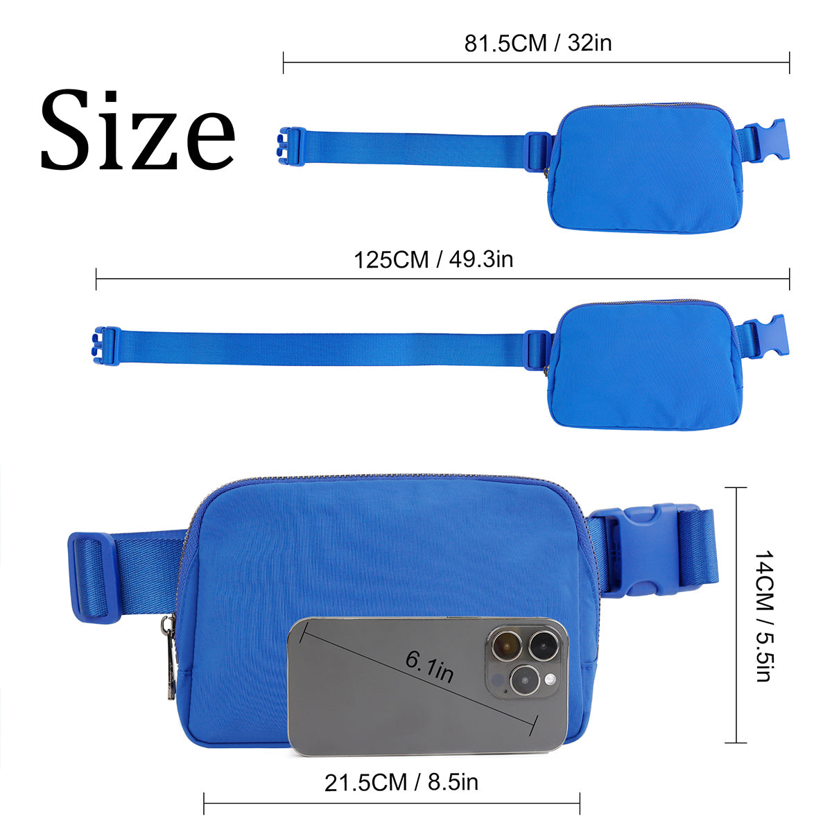 Dazzling Nylon Belt Bag