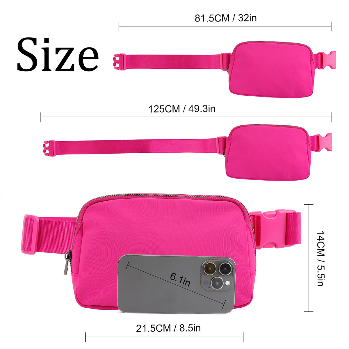 Dazzling Nylon Belt Bag