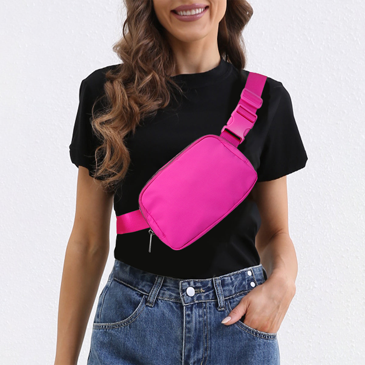 Dazzling Nylon Belt Bag