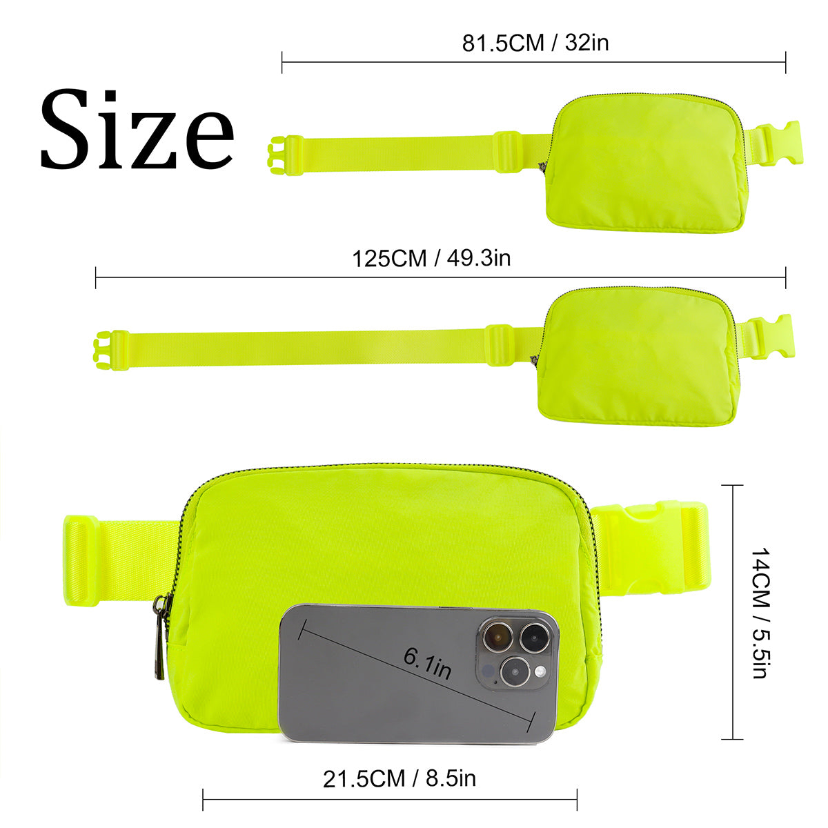Dazzling Nylon Belt Bag