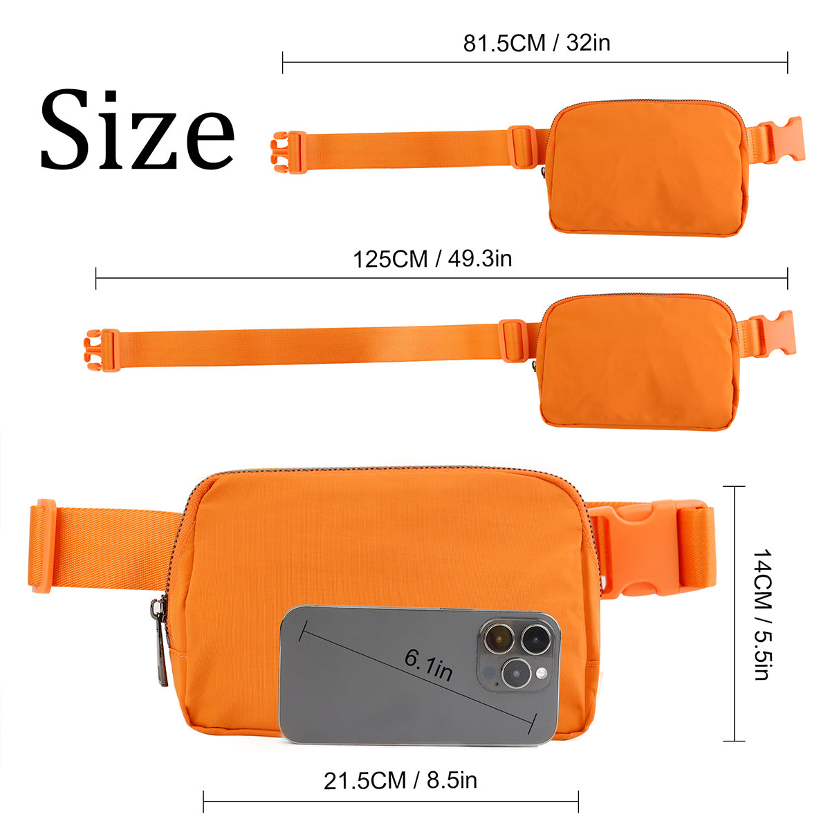 Dazzling Nylon Belt Bag