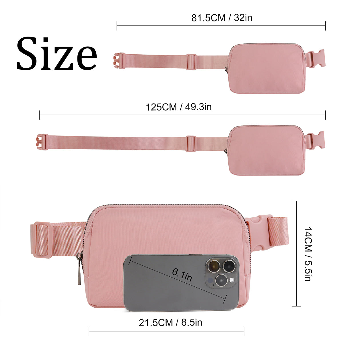 Dazzling Nylon Belt Bag