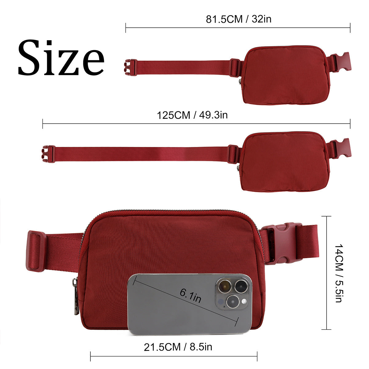Dazzling Nylon Belt Bag