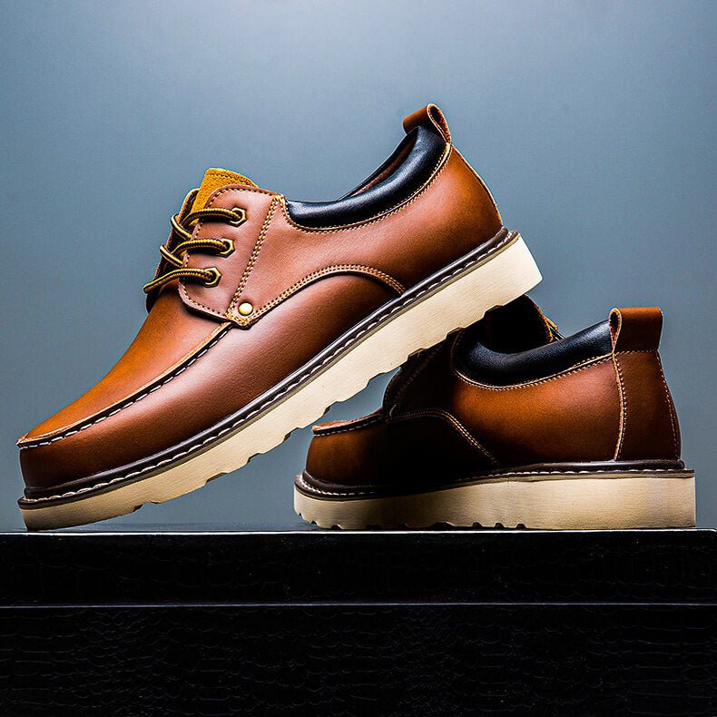 Marcelo Retro Leather Shoes  - By Qivii