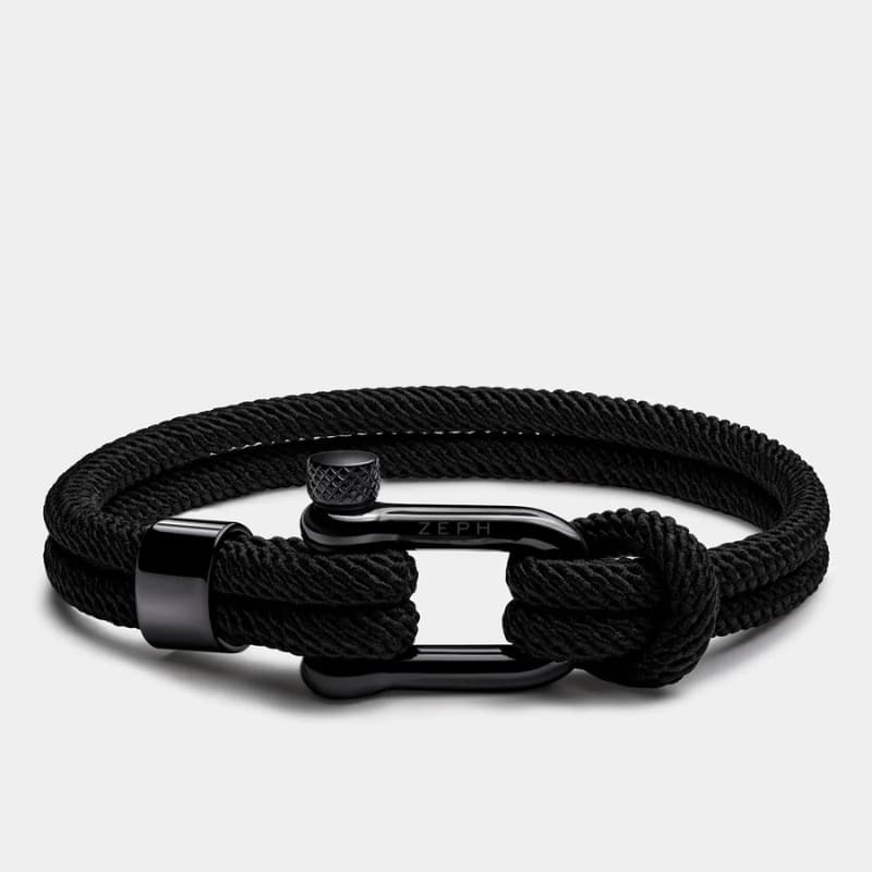 Black Rope Bracelet Malibu  - By Qivii