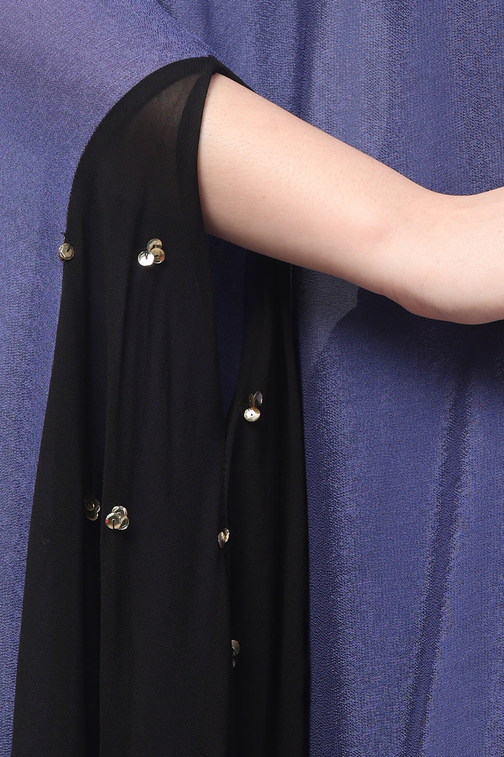 Two-Tone Asymmetric Kaftan with Dhoti style Bottom