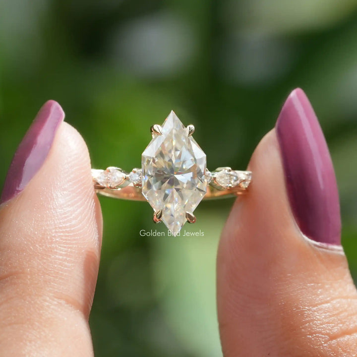 Dutch Marquise Cut Moissanite Engagement Ring