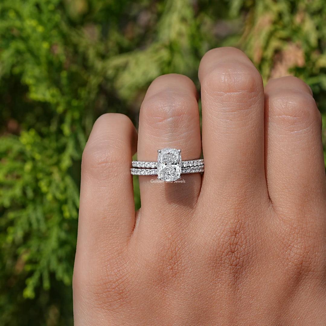 Elongated Cushion Cut Lab Grown Diamond Ring