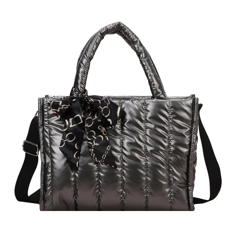 Emma Scarf Decor Puffy Tote
