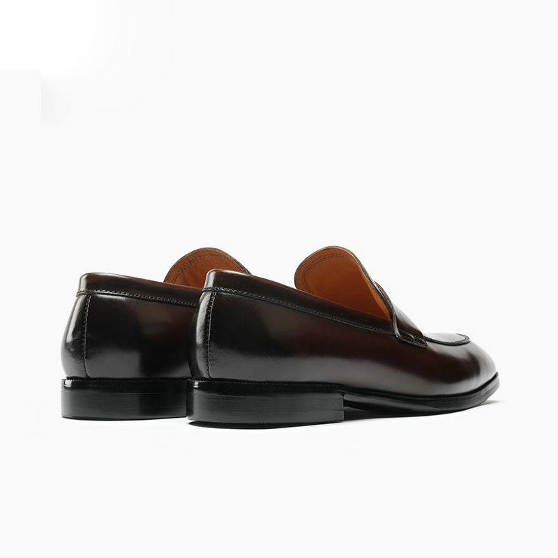 Burnished Leather Penny Loafer