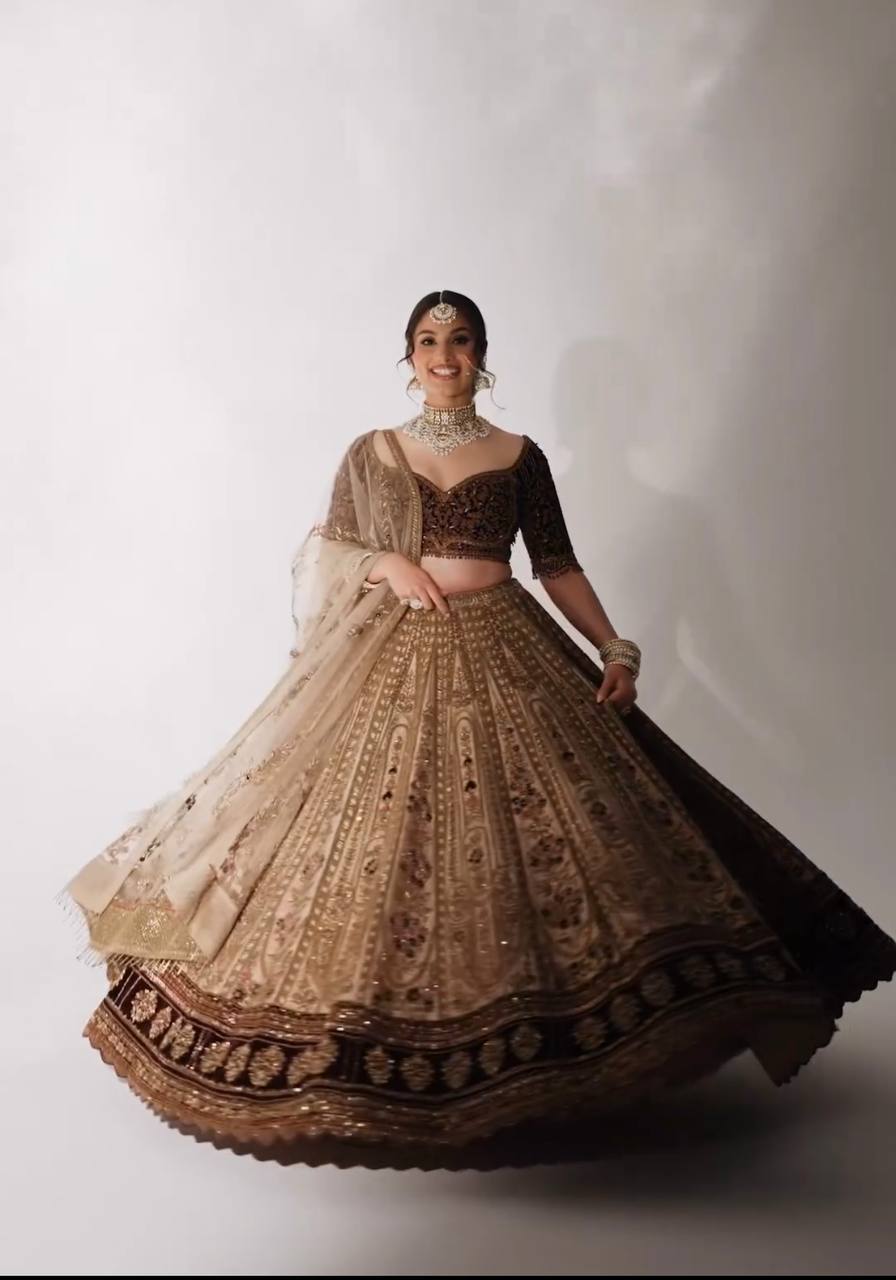 Off White Color Heavy Kasturi Silk Lehenga With Dori - INSPIRED