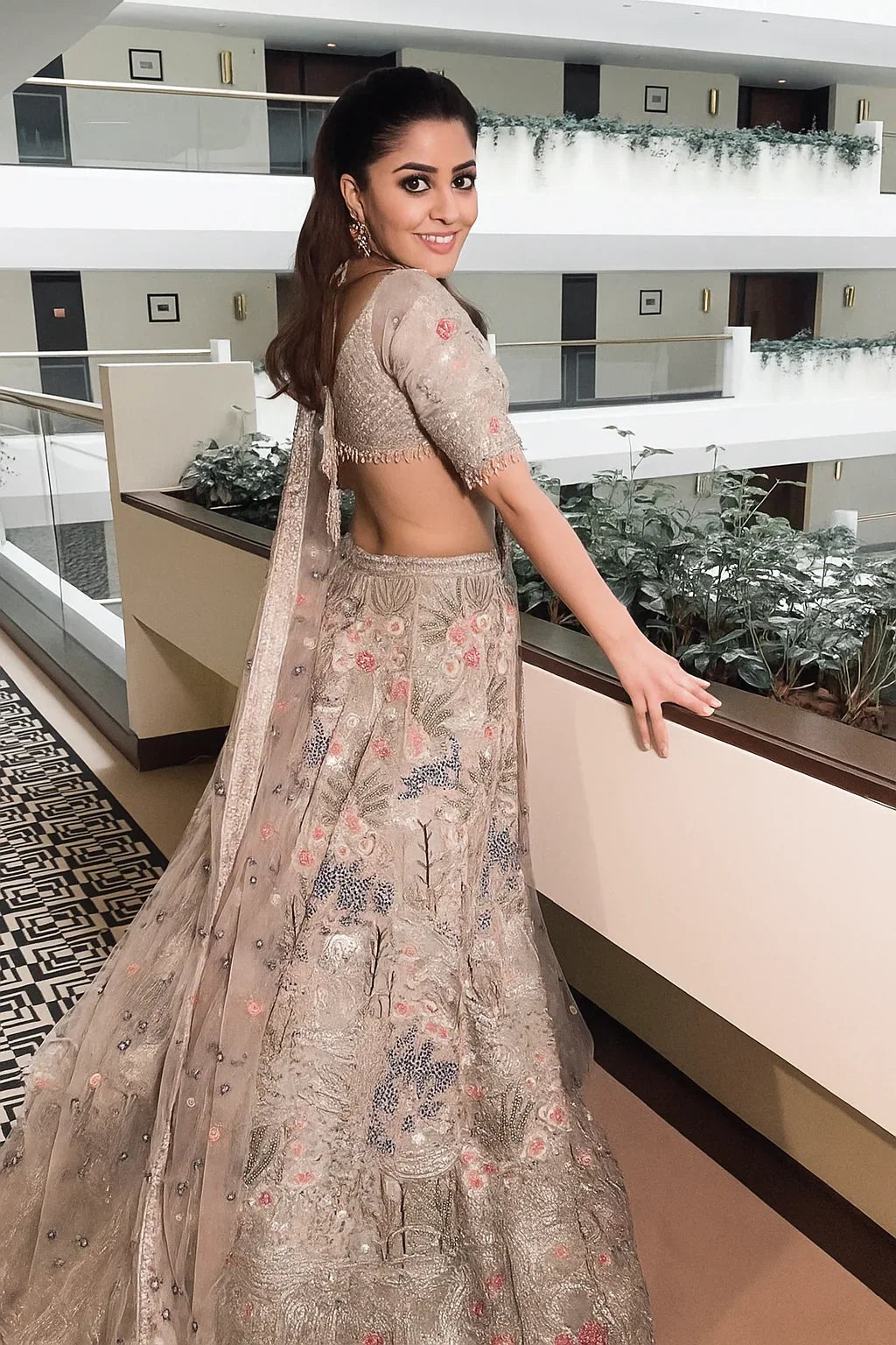 Powder Grey Kasturi Silk Embroidery Lehenga Choli - qivii