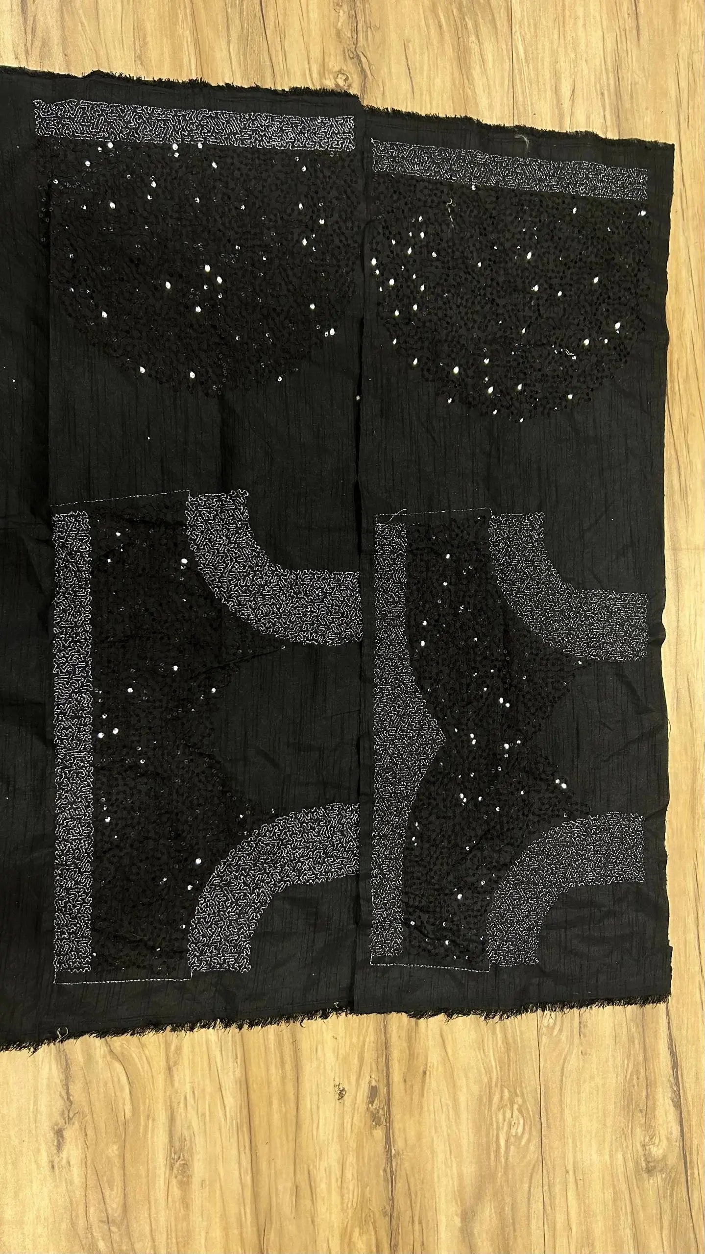 Ebony Black Net Sequins Embroidery Lehenga Choli