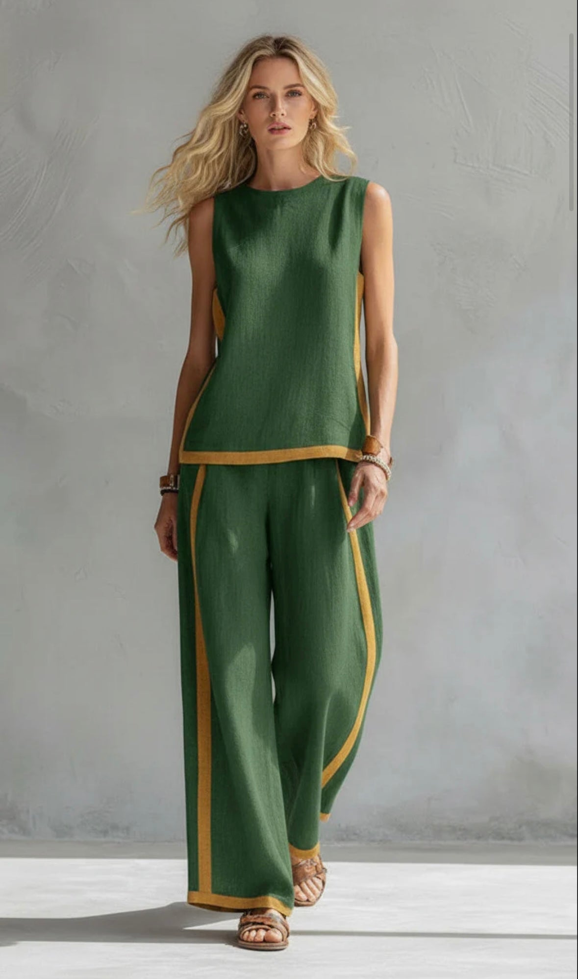 Marlene | Elegant Wide Leg Two Piece Summer Set by Qivii