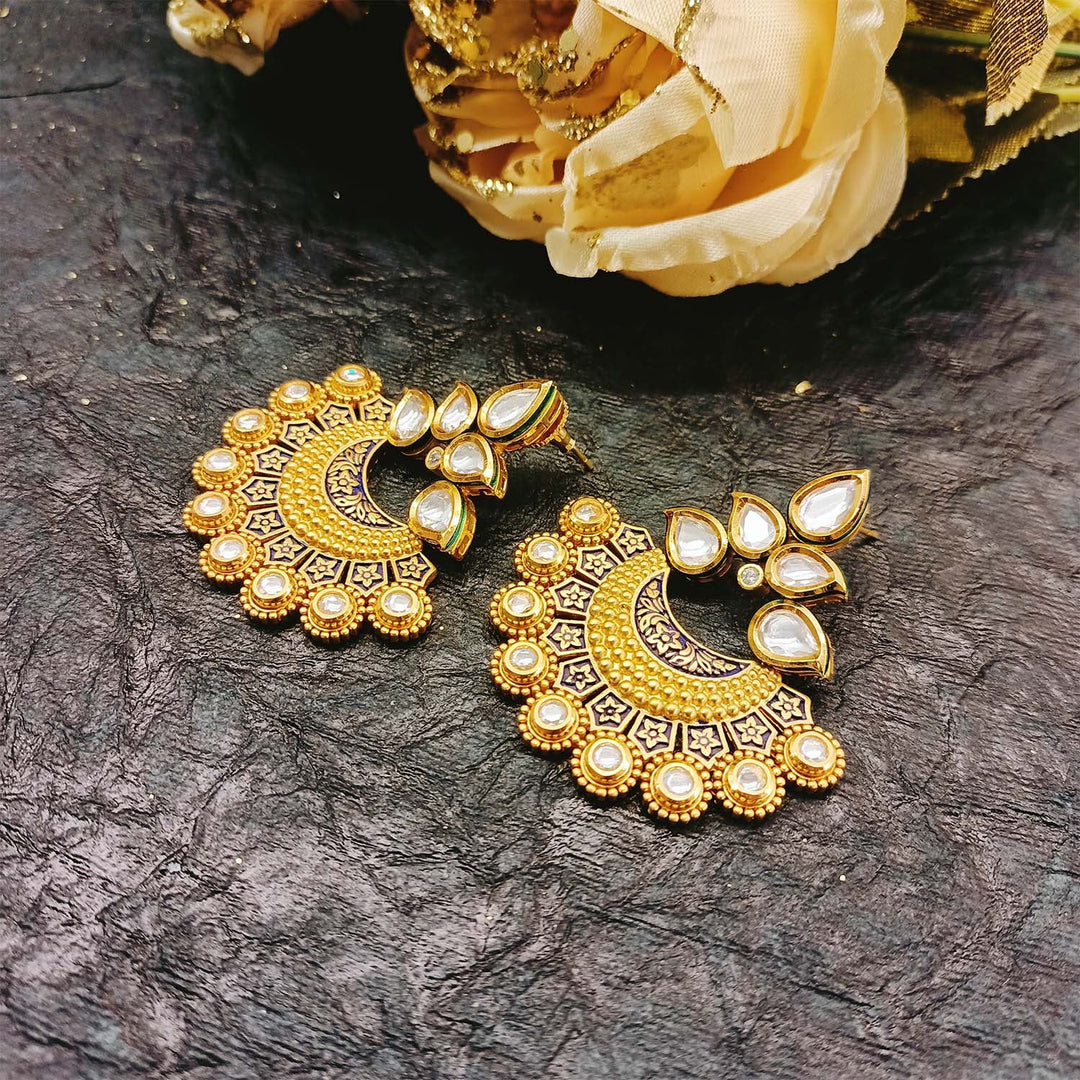 Anuja Gold Plated Kundan Earrings