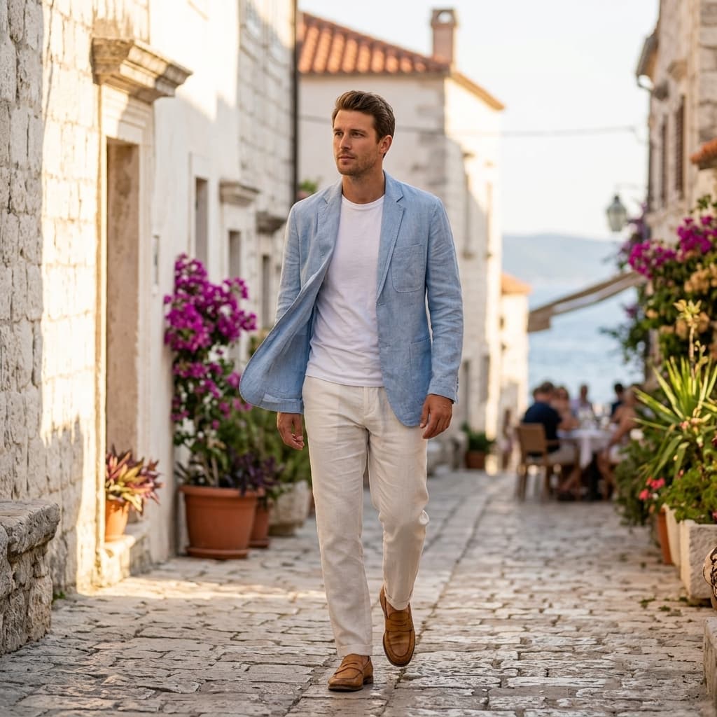 Positano Linen Lightweight Blazer  - By Qivii