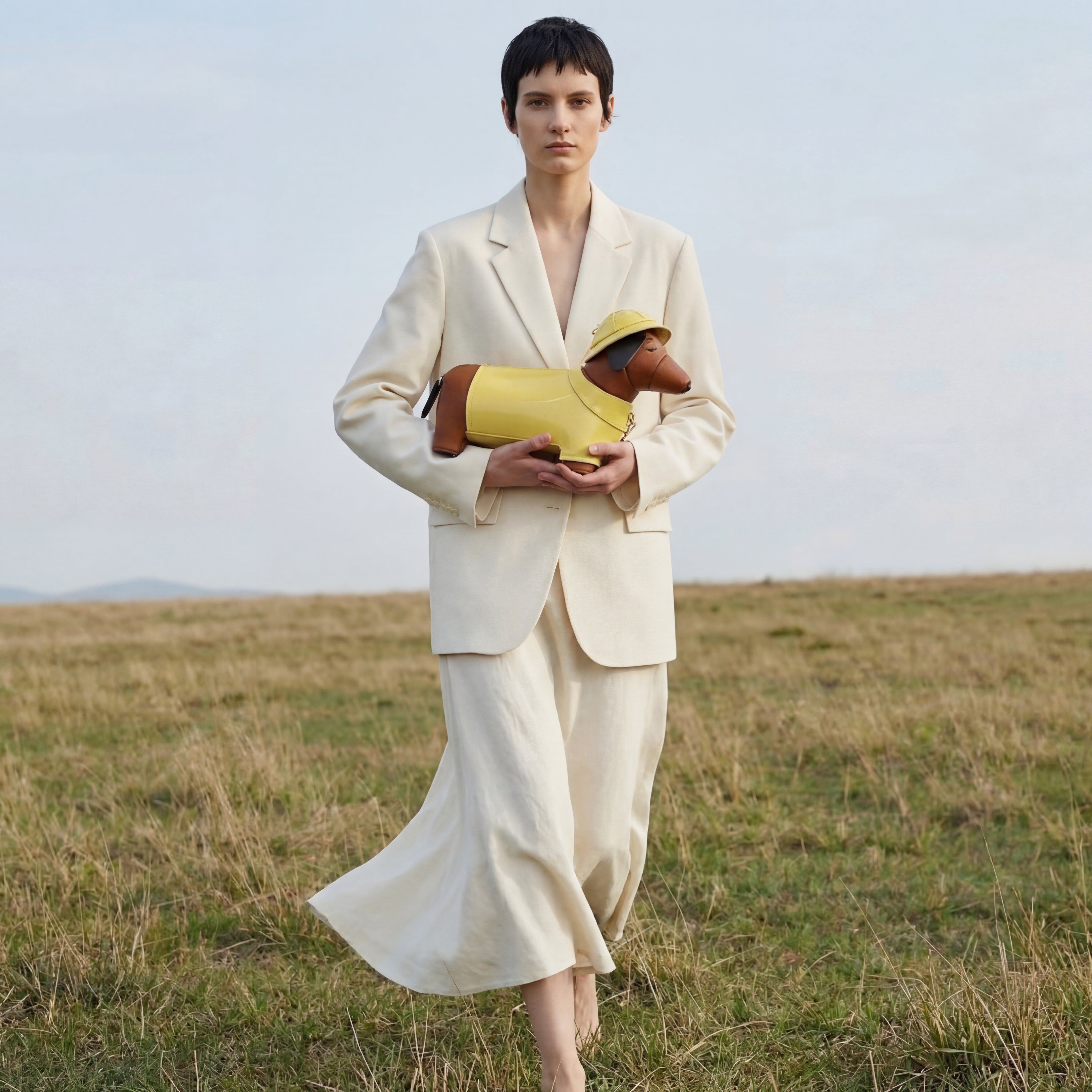 Dachshund Safari Bag in Vegan Leather  - By Qivii