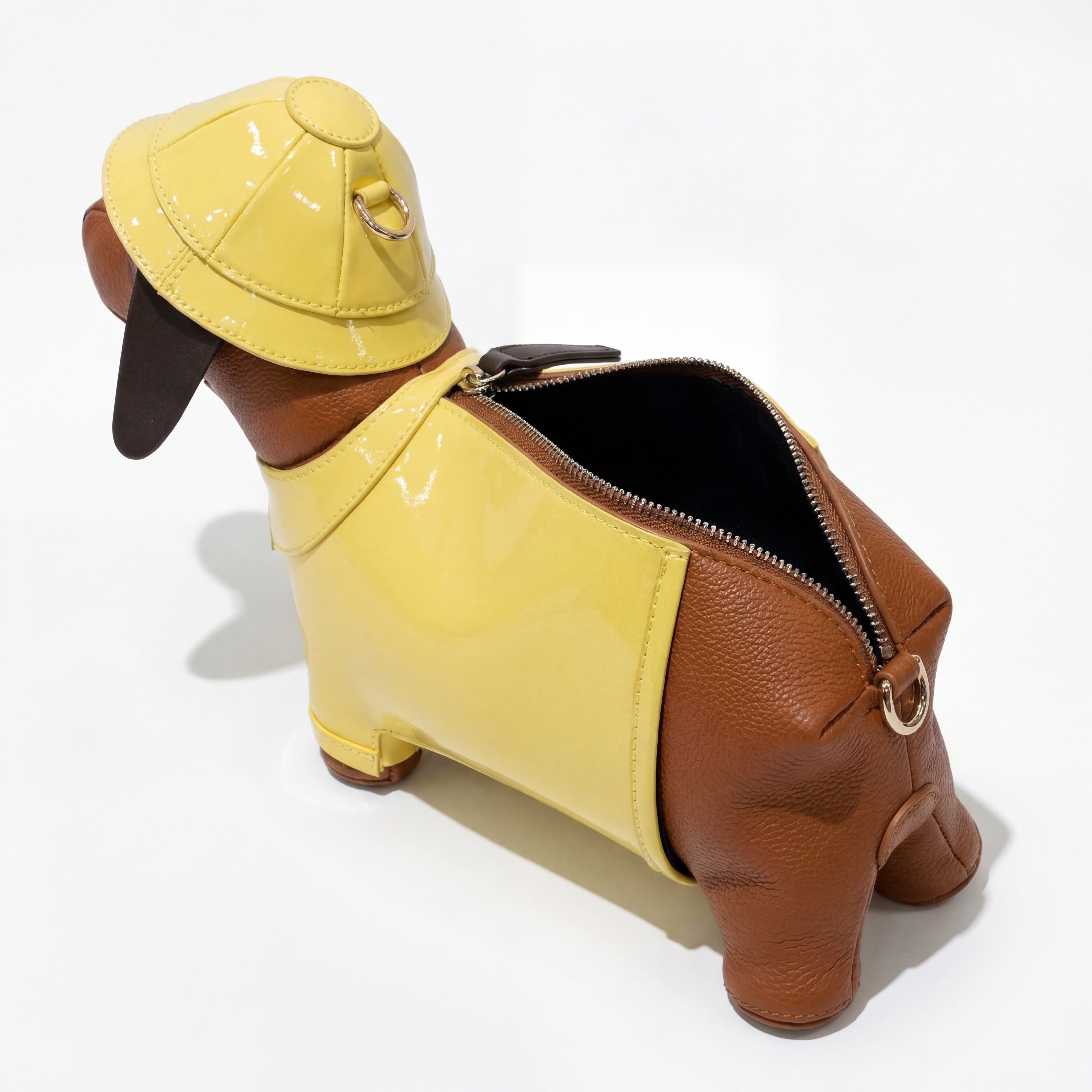 Dachshund Safari Bag in Vegan Leather  - By Qivii
