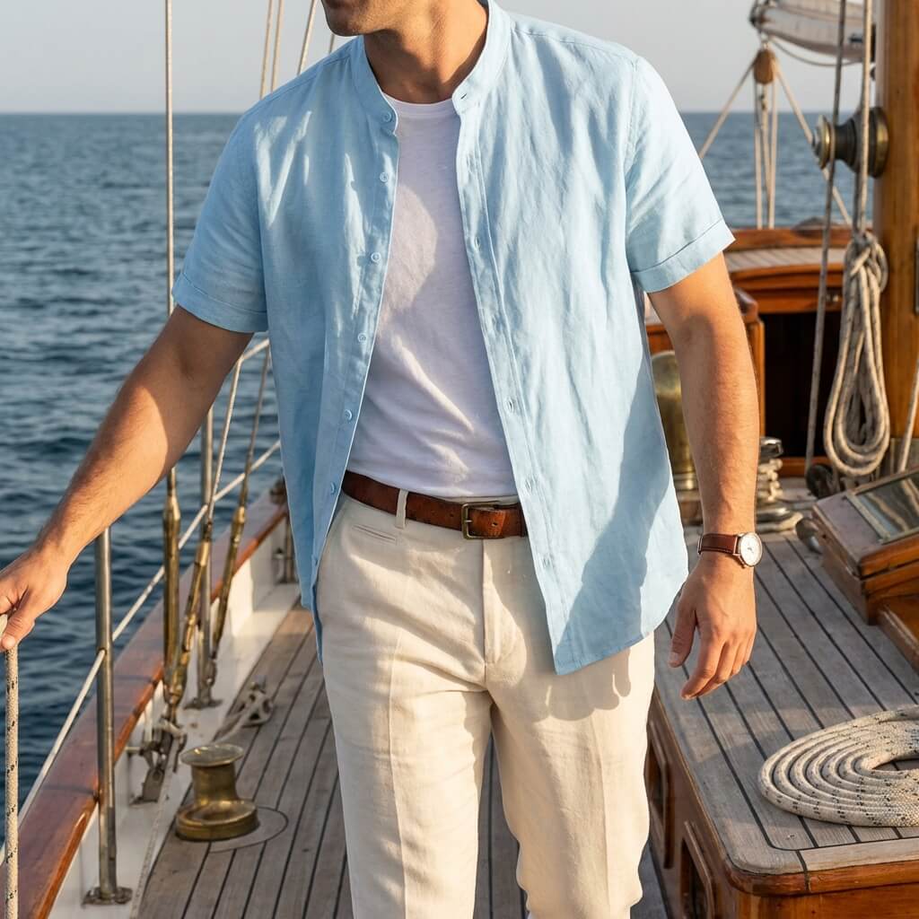 Riviera Linen Short Sleeve