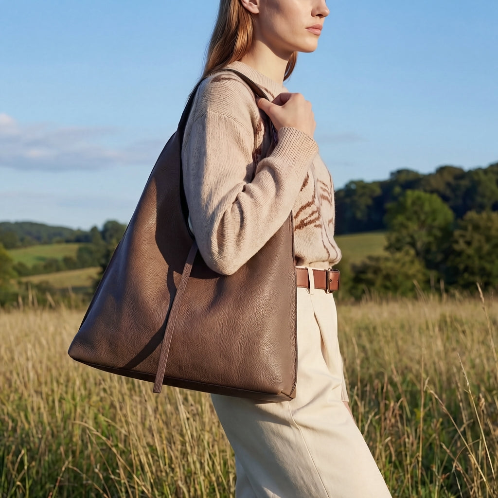 Kiva Hobo Bag in Pure Leather  - By Qivii