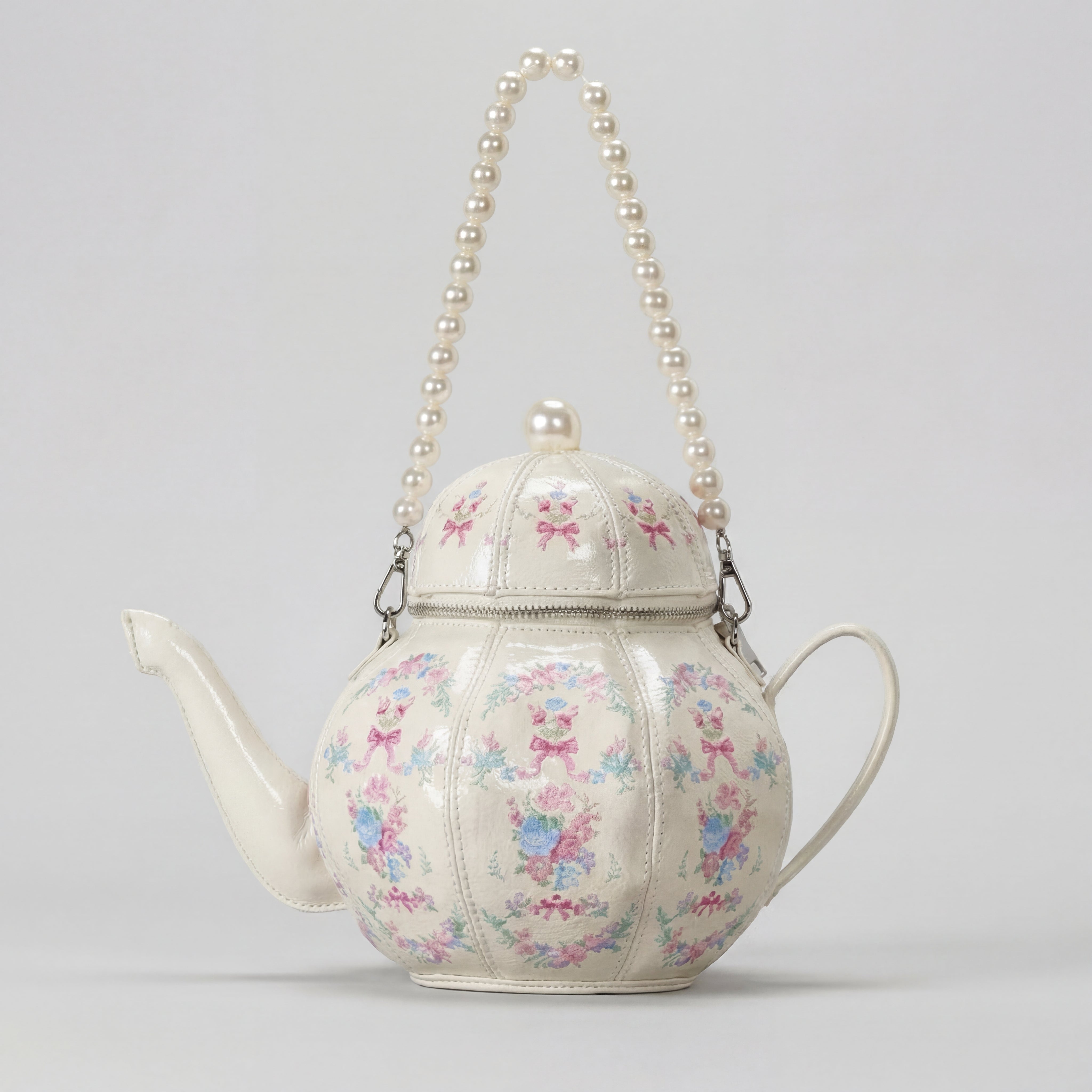 Rosé Teapot Bag in Vegan Leather  - By Qivii