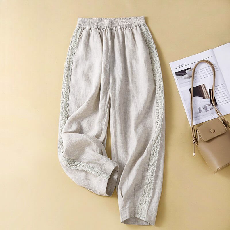 Laura Cotton-Linen Pants  - By Qivii