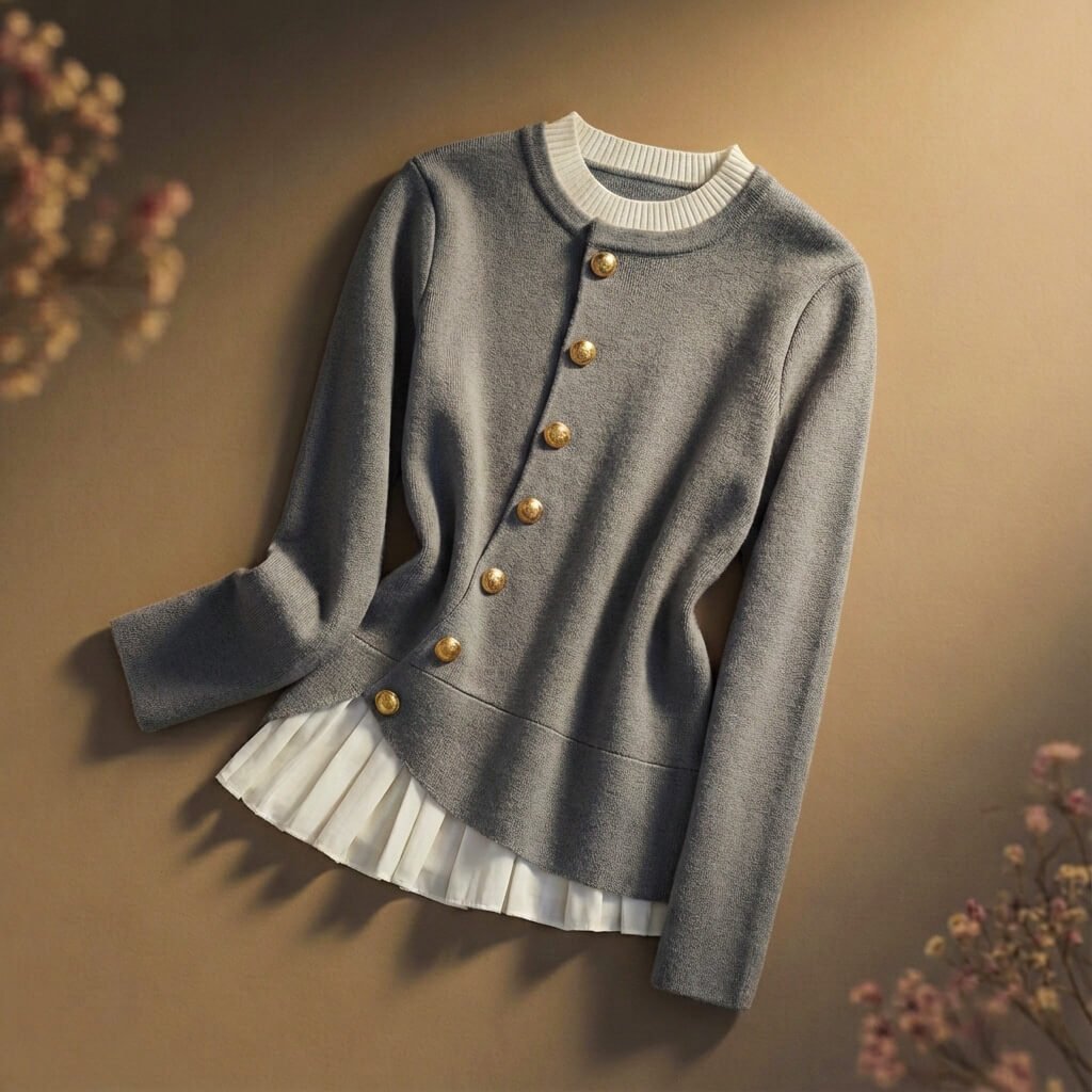 Pearl Couture Merino Wool Sweater  - By Qivii