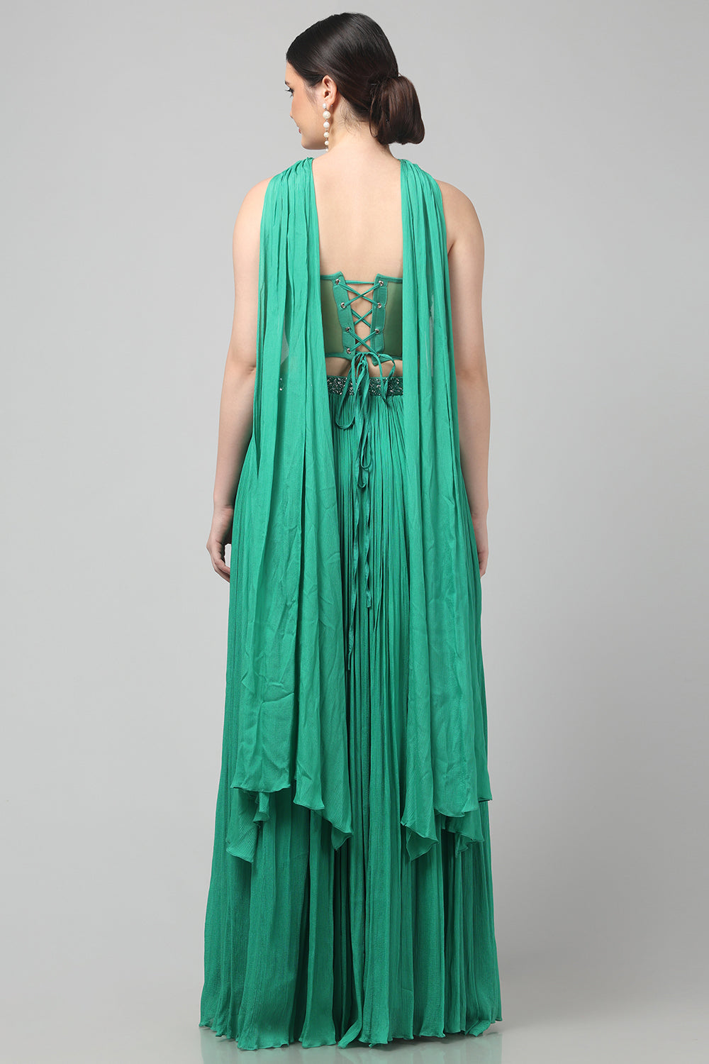 Green Strapless Corset