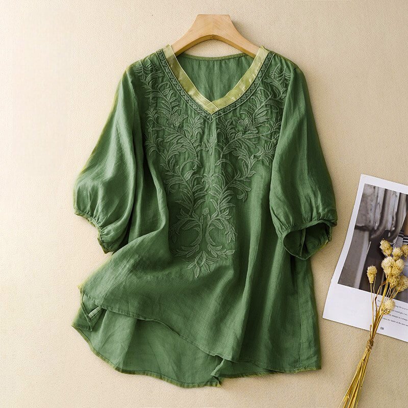 Daisy Cotton-Linen Shirt  - By Qivii