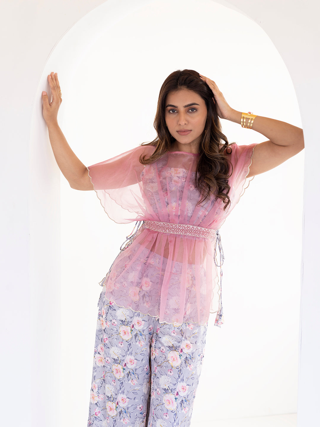 Grey Violet Co-Ord Set  - By Ragavi - qivii