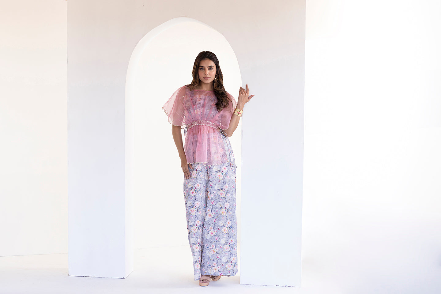 Grey Violet Co-Ord Set  - By Ragavi - qivii