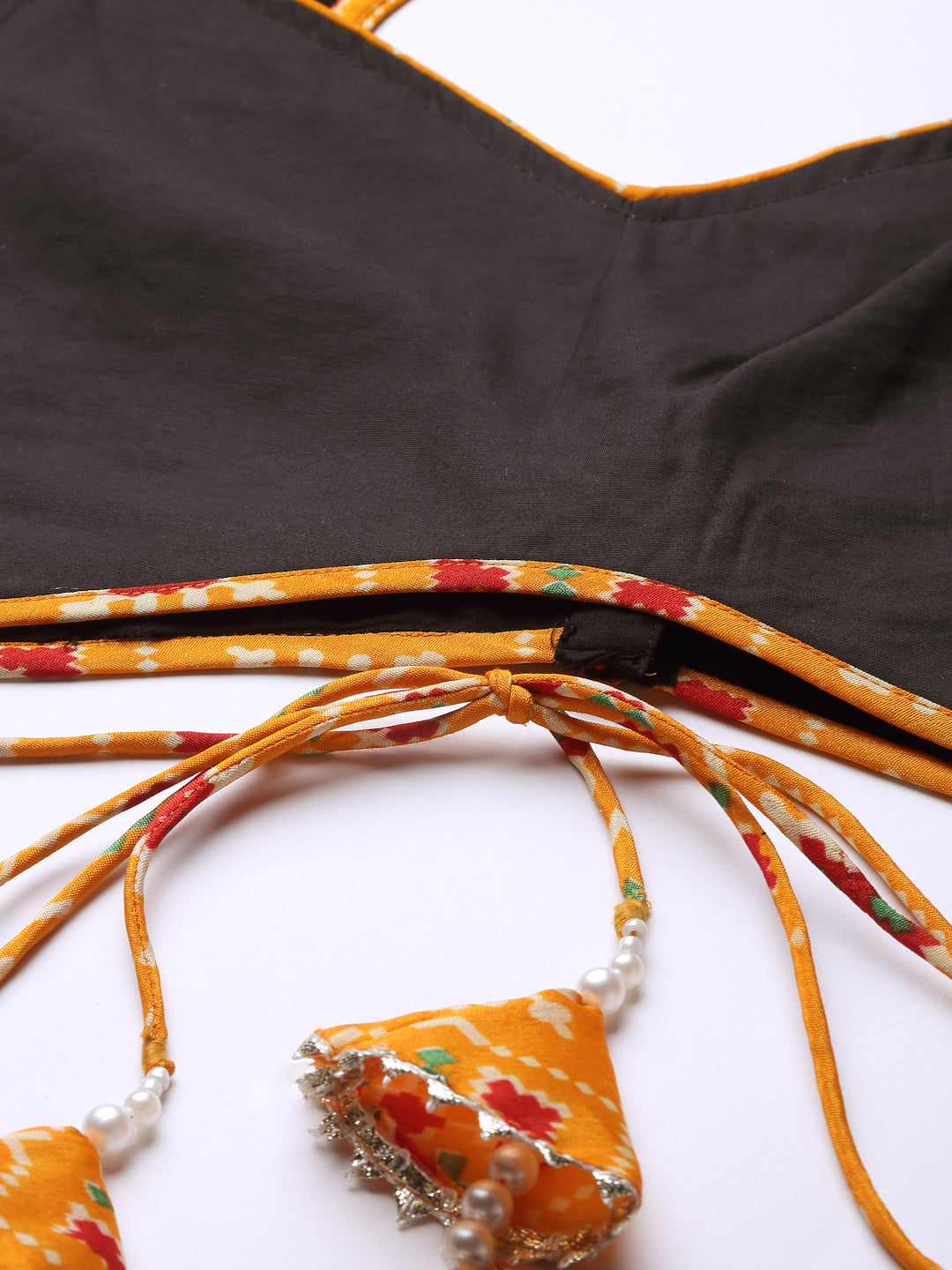 Amber Yellow Patola Co-ord Set