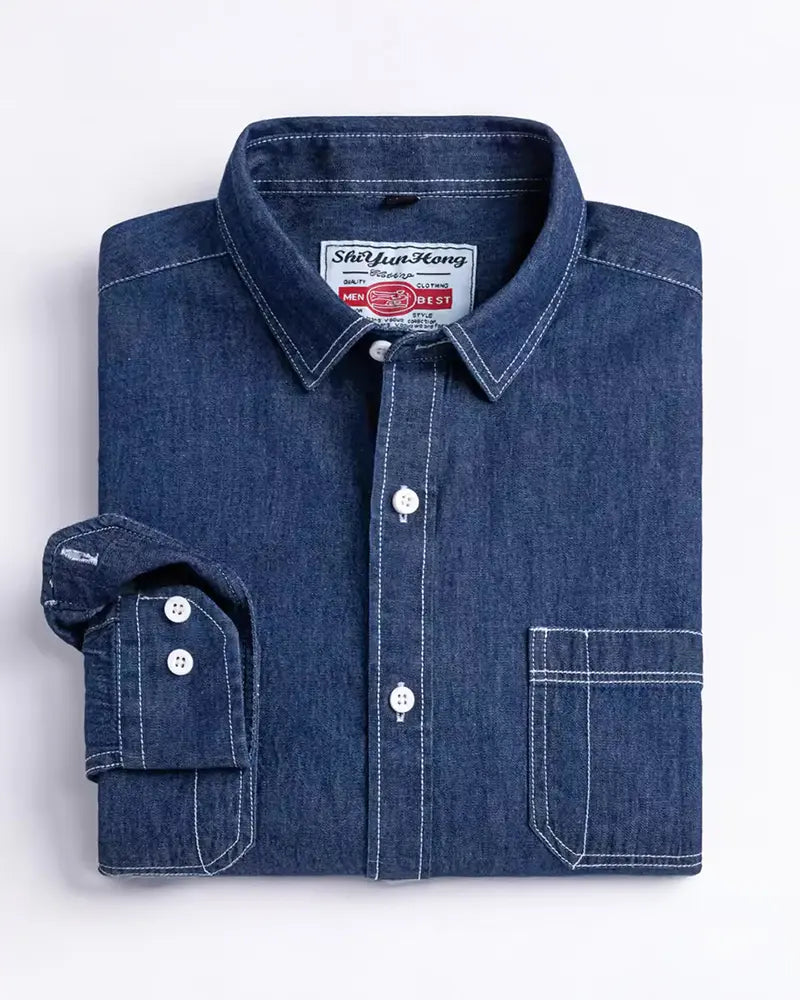Naismith | Essentiële Denim Overhemd  - By Qivii