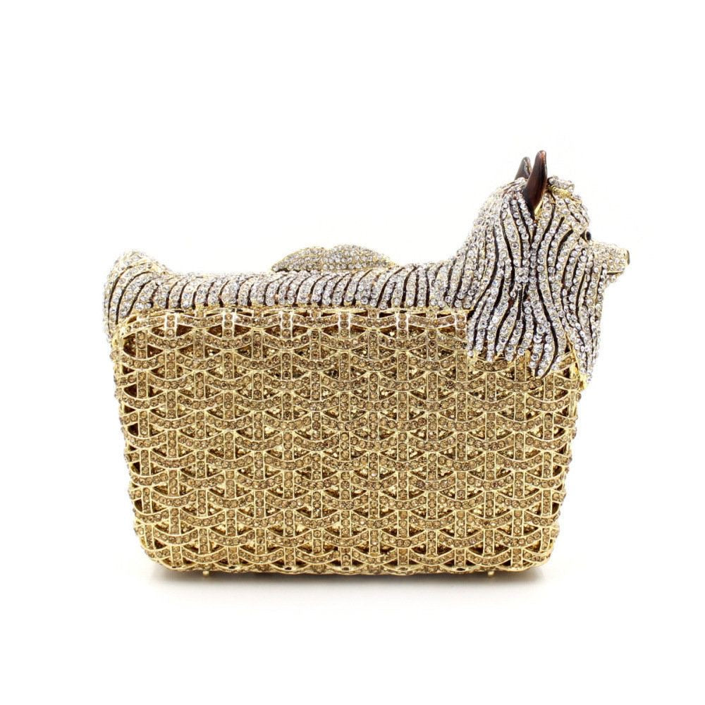 Golden Guardian Crystal Clutch  - By Qivii