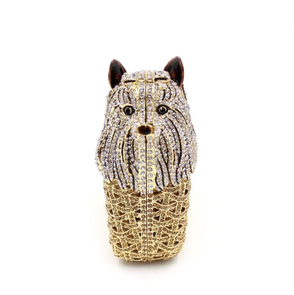 Golden Guardian Crystal Clutch  - By Qivii