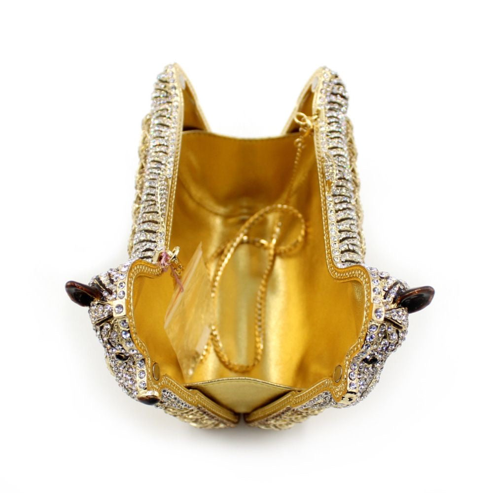 Golden Guardian Crystal Clutch  - By Qivii