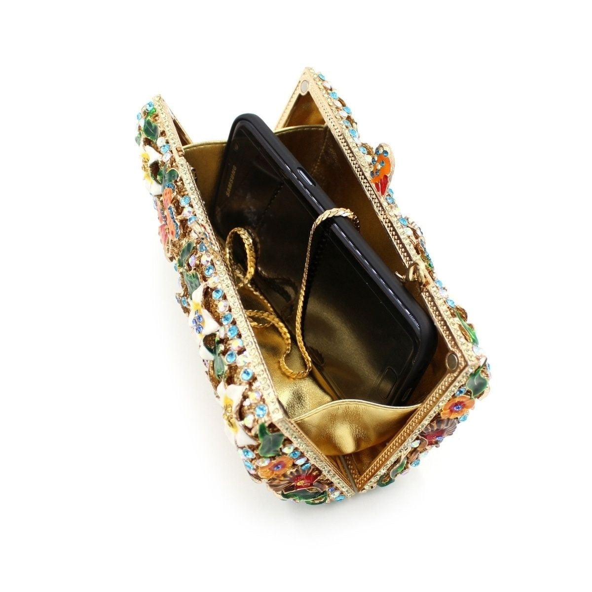 Butterfly Garden Crystal Clutch  - By Qivii