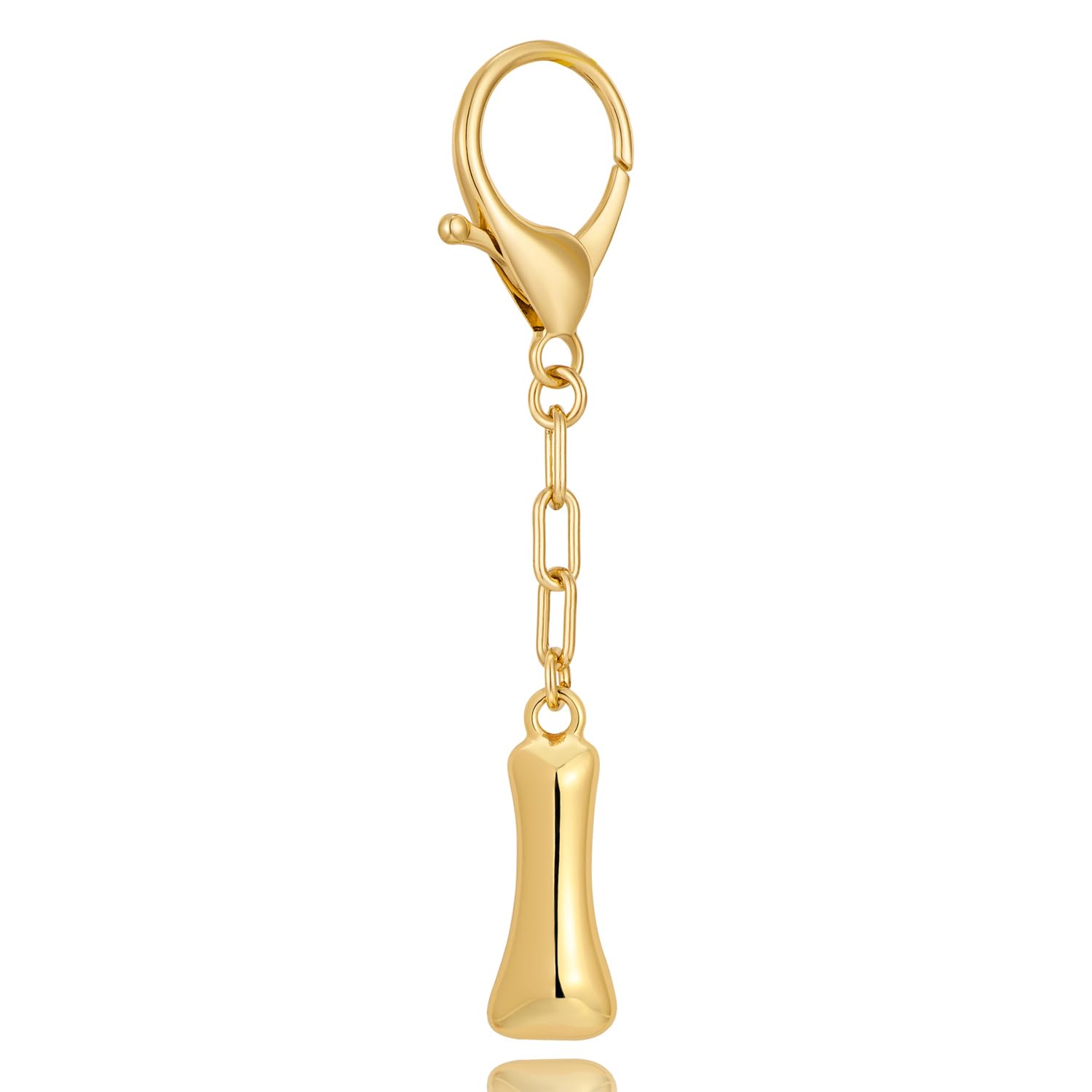 Initial Letter Bag Charm | Gold Bubble Alphabet Keychain for Women Handbag Accessory & Gift