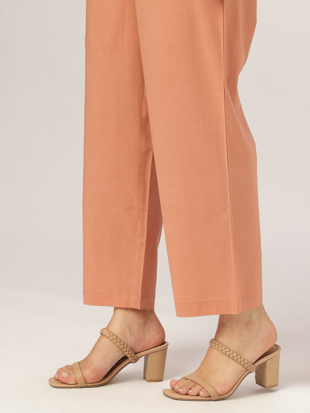 Rust Pure Cotton Solid Straight Kurta Set - qivii