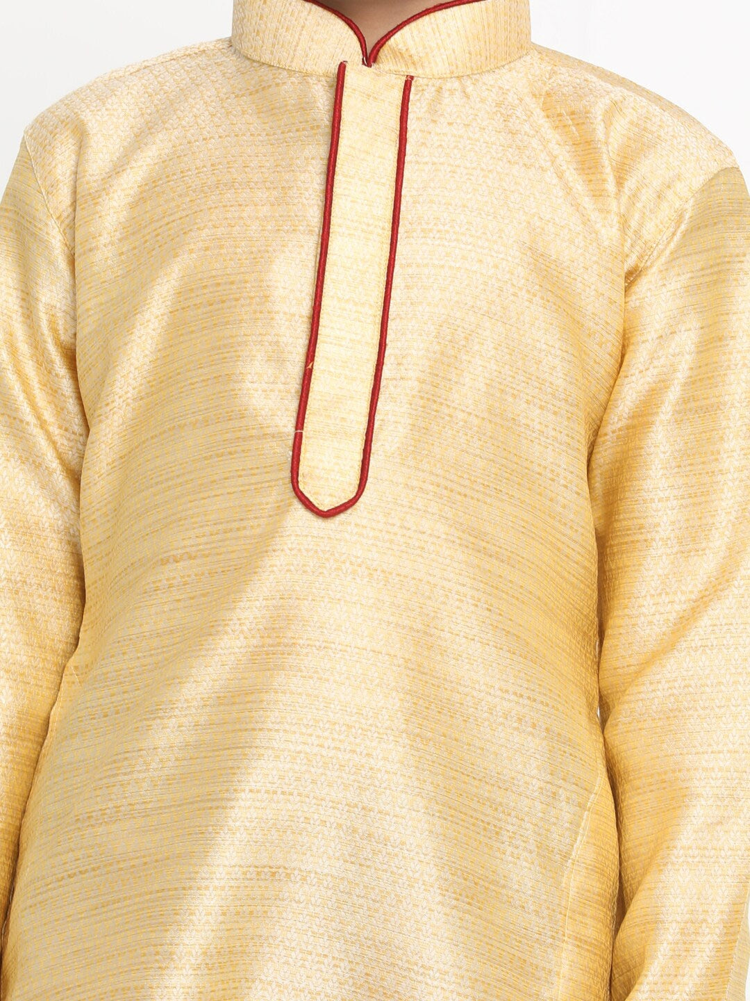 Vastramay Boy's Gold-Toned Kurta with Pyjama Set