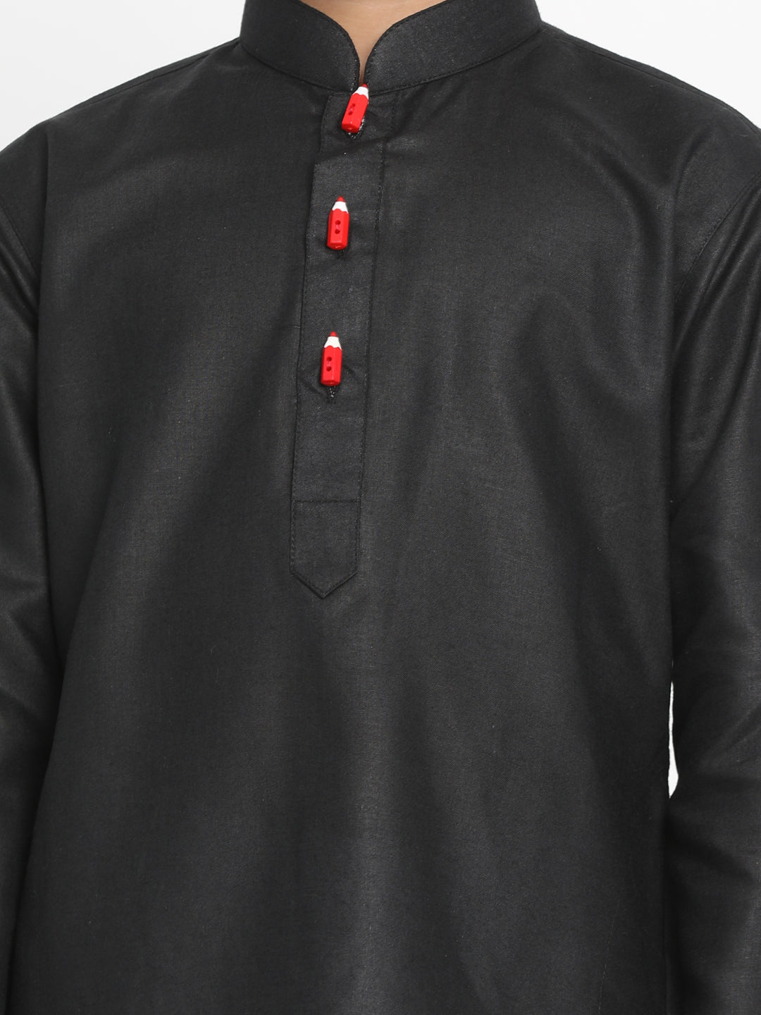 Vastramay Boy's Black Solid Kurta