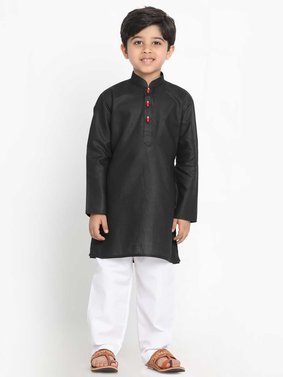 Vastramay Boy's Cotton Kurta and Pyjama Set