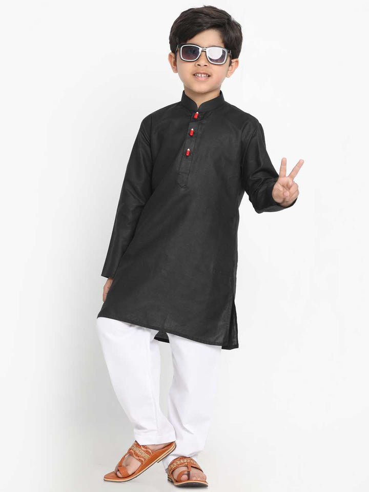 Vastramay Boy's Cotton Kurta and Pyjama Set