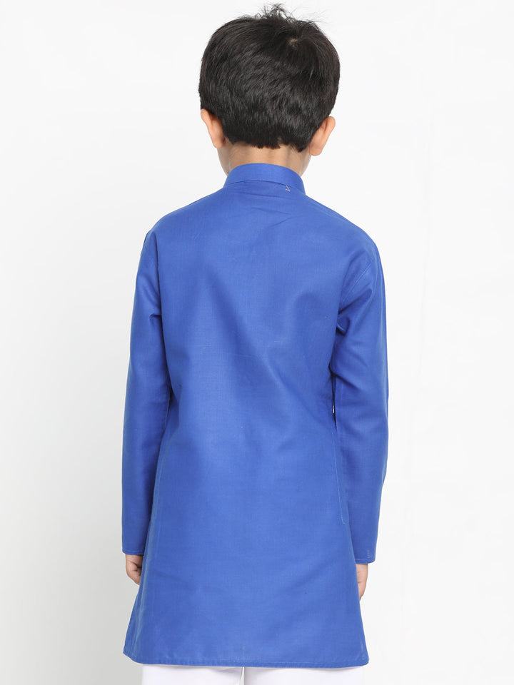 Vastramay Boy's Blue Solid Kurta