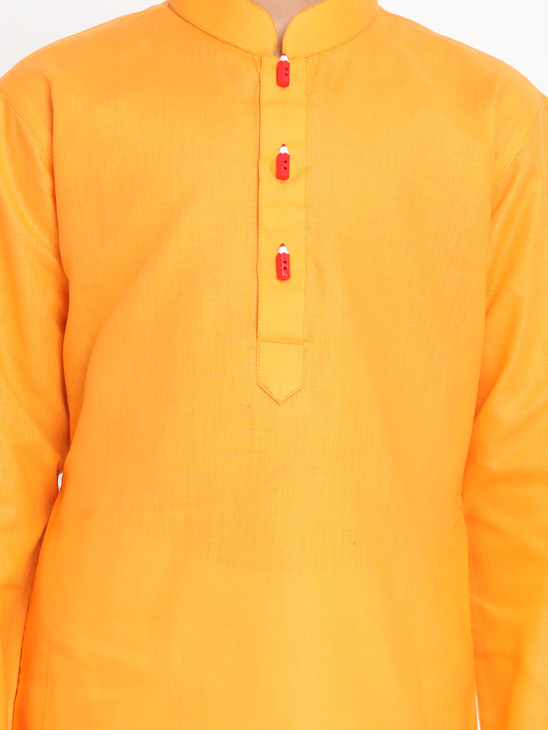 Vastramay Boy's Orange Solid Kurta