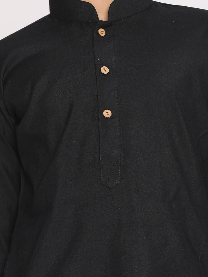 VASTRAMAY Boys Black Kurta