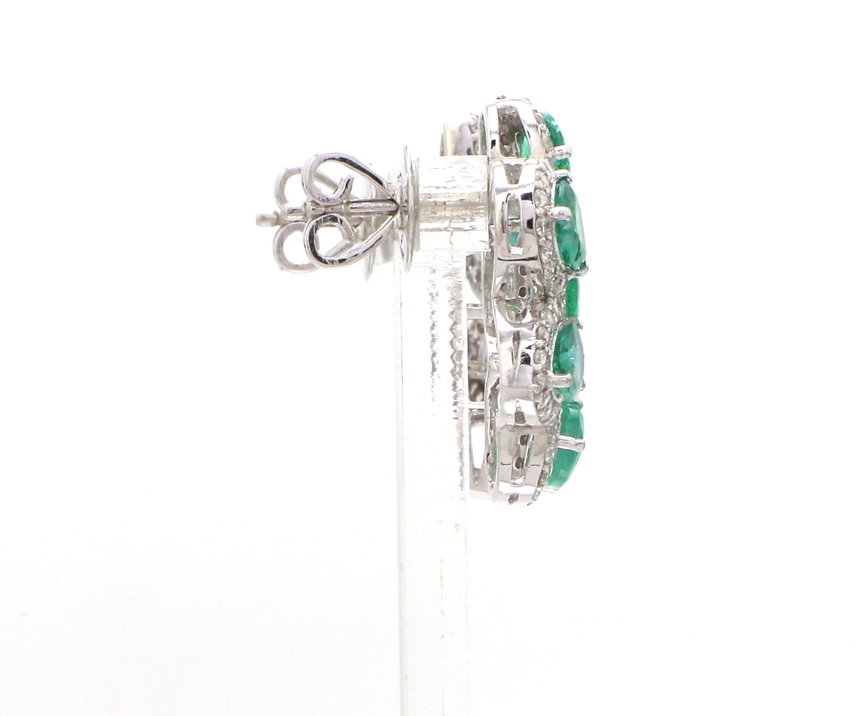 JPERG-3491/9300 Emerald Diamond Earring