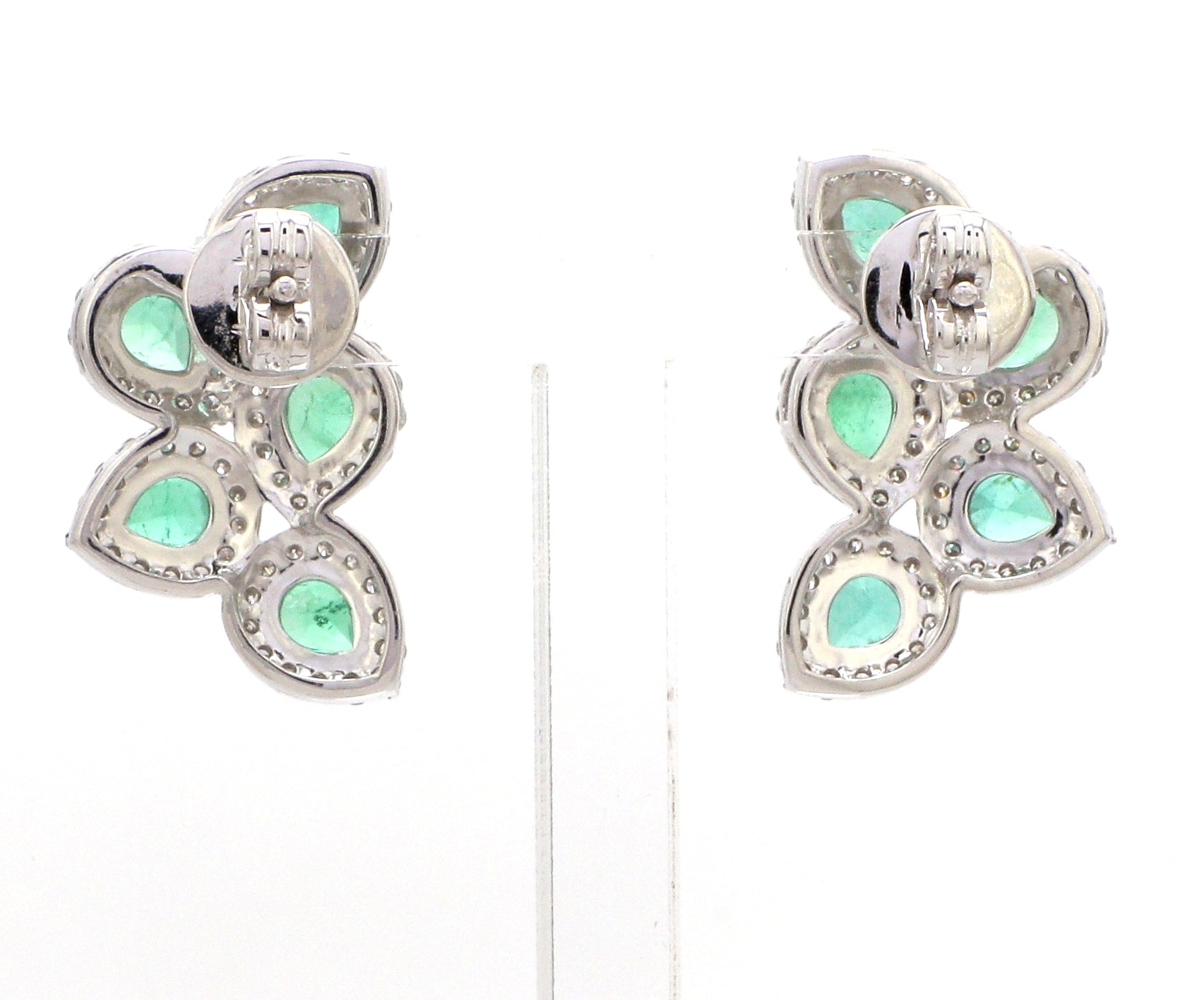 JPERG-3491/9300 Emerald Diamond Earring