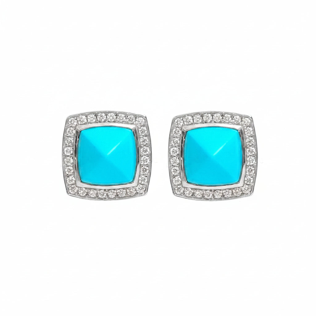 JPERG-3500/9362 Turquoise Diamond Earring